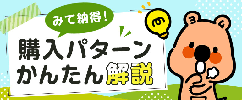 購入パターンかんたん解説 