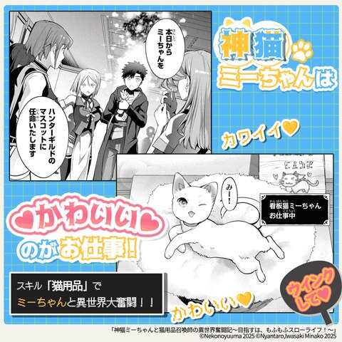 神猫ミーちゃんと猫用品召喚師の異世界奮闘記～目指すは、もふもふスローライフ！～
